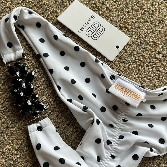BAHIMI London Swim - Cheeky Bikini Bottom Polka Dot NWT New size L - Picture 6 of 9